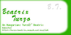 beatrix turzo business card